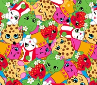 Shopkins Packed Printed Fleece Leggings Polyester/Spandex Fabric