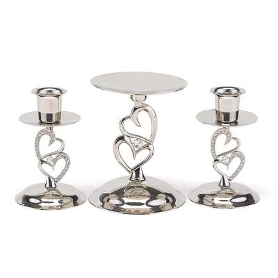 Hortense B. Hewitt Co. Sparkling Love Candle Stand Set