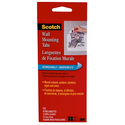 Scotch™ Wall Mounting Tabs, 1/2" x 3/4" - 48 Per Pack, 6 Packs