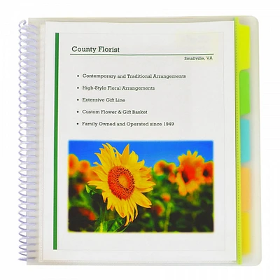 C-Line® 10-Pocket Poly Portfolio with Write-On Index Tabs, Pack of 6