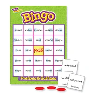 Prefixes & Suffixes Bingo Game