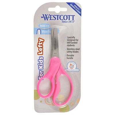 Westcott® 5" Assorted Blunt Kumfy Grip Left-Handed Kids School Scissors, 12 Pack
