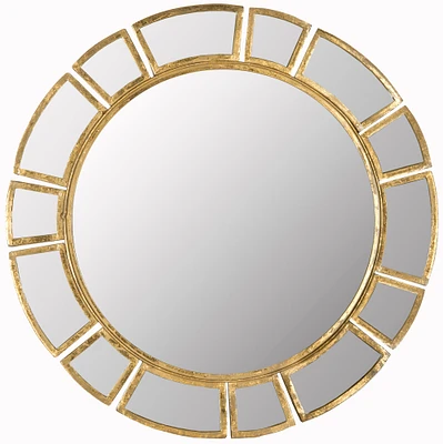 Deco Sunburst Mirror in Antique Gold