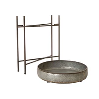 Glitzhome® Round Metal Industrial Storage Shelf