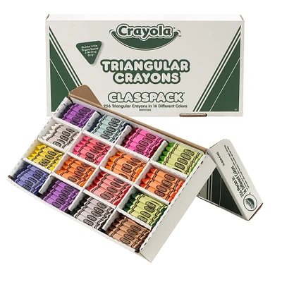 6 Packs: 256 ct. (1,536 total) Crayola® Classpack® Triangular Crayons
