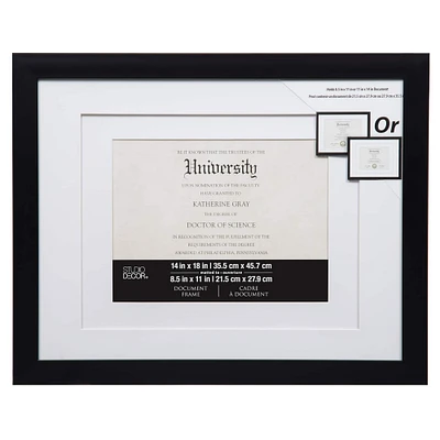 Black Double Mat Document Frame By Studio Décor®