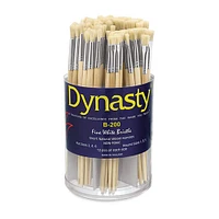 FM Brush Dynasty® Natural Assorted Cylinder Brush Set, 72 Pieces