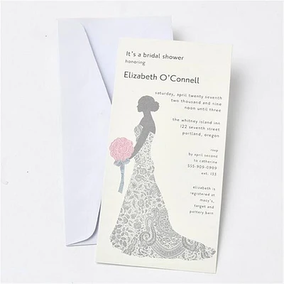 Gartner Studios® Lace Bride Printable Invitations