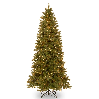 9 Ft. Pre-Lit Feel Real® Downswept Douglas Slim Artificial Christmas Tree, Clear Lights