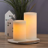 Vanilla Scented LED Pillar Candle with Timer By Ashland®, 4" x 8"