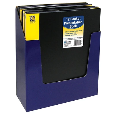 C-Line® Black -Pocket Bound Sheet Protector Presentation Book