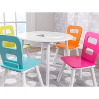KidKraft Highlighter Round Storage Table & 4 Chair Set