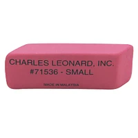 Charles Leonard Natural Rubber Wedge Pink Erasers, Small, 36/Box