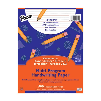 Pacon® Multi-Program Handwriting Paper Sheets, 2 Packs of 500