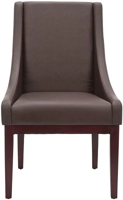 Sloping Arm Chair in Brown