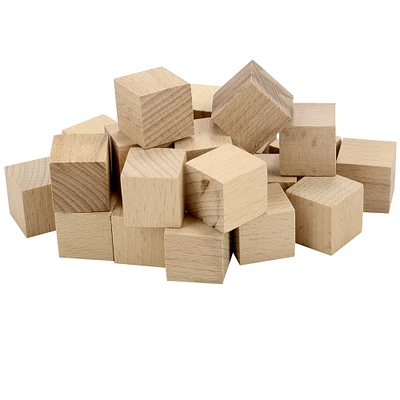 6 Packs: 24 ct. (144 total) 3/4" Square Wood Blocks by Make Market®