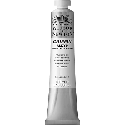 Winsor & Newton® Titanium White Griffin Alkyd Fast Drying Oil Color, 200ml
