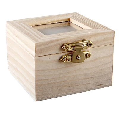 8 Pack: 3" Wood Box with Shadow Box Lid by Make Market®