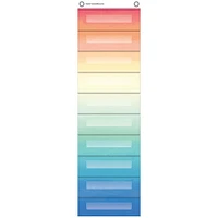 Watercolor 10 Pocket File Storage Pocket Chart