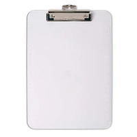 Charles Leonard Plastic Clipboard, Clear, Pack of 6