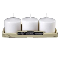 Ashland® Basic Elements™ White Pillar Candle, 3 Pack