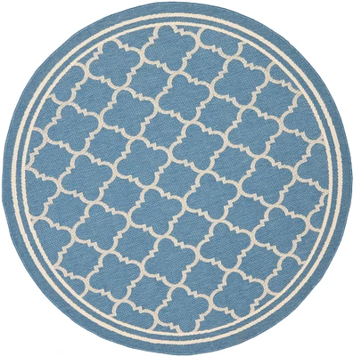 Courtayrd Quatre Border 4' X 4' Round Area Rug