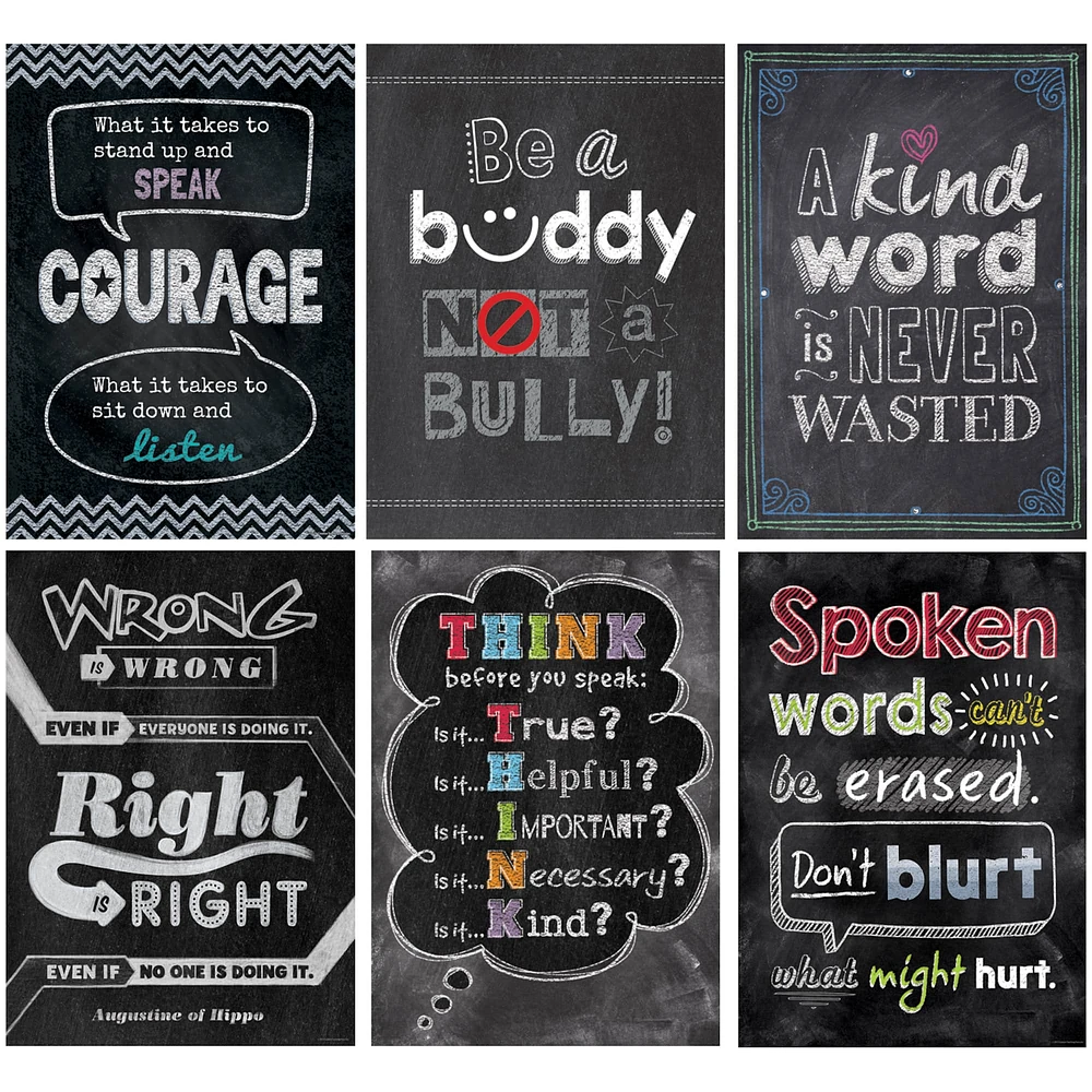 Inspire U No Bullying Allowed Poser Pack, 6 Posters