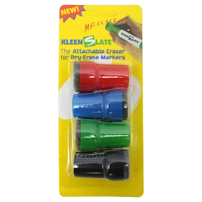 KleenSlate® Attachable Erasers for Large Barrel Dry Erase Markers, 12 Packs