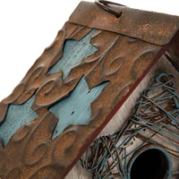 Glitzhome® Distressed Wood Star Garden Bird House