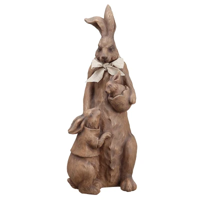 20.5" Brown Bunny Family Figure