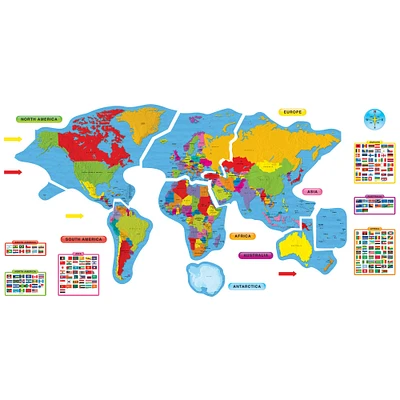 Trend Enterprises Continents and Countries Bulletin Board Set