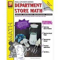 Department Store Math Activity Book, Grade Level: 4-8