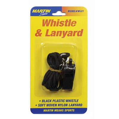 Whistle & Lanyard On Blister Set, 12 Sets