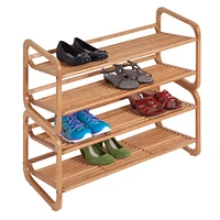 Honey Can Do 2-Tier Bamboo Shoe Rack