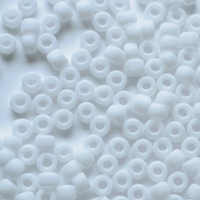 Toho® 6/0 Japanese Glass Seed Beads, Opaque Chalk White