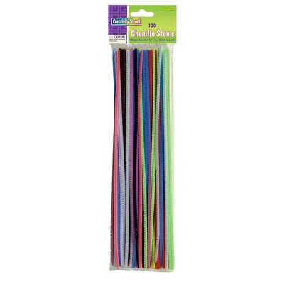 6 Packs: 12 Packs 100 ct. (7,200 total) 12" Assorted Chenille Stems
