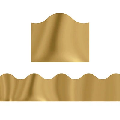 Terrific Trimmers® Gold Metallic Scalloped Borders, 195ft.