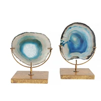 Blue Agate Decor on Stand