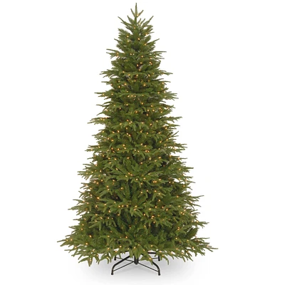 9 Ft. Pre-Lit Feel Real® Northern Frasier Fir Medium Artificial Christmas Tree, Clear Lights