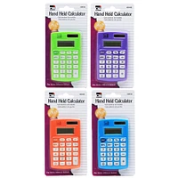 Primary Handheld 8 Digit Display Calculator, Pack of 12