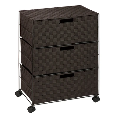 6 Pack: Honey Can Do Espresso 3-Drawer Chest with Wheels