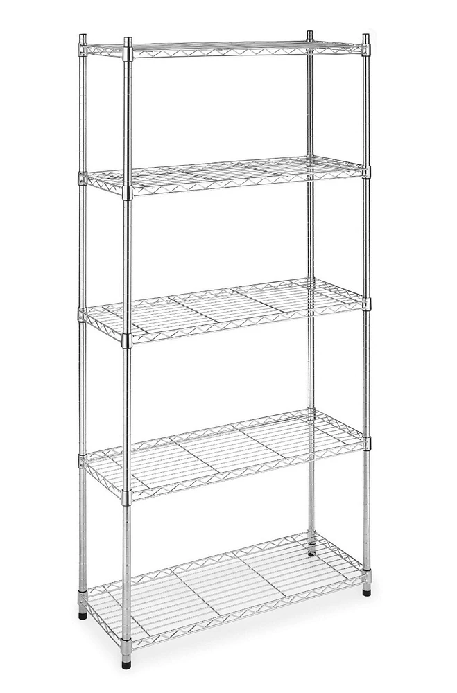 Whitmor Supreme 5 Tier Shelving, Chrome