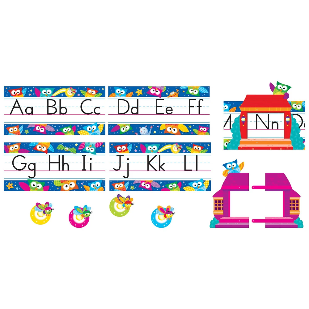 Trend Enterprises Owl-Stars!® Alphabet Line Bulletin Board Set