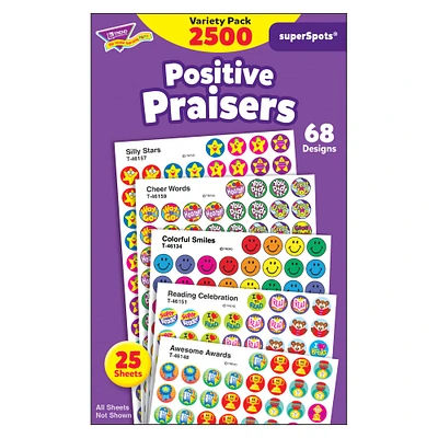 Trend Enterprises® superSpots® 7/16” Positive Praisers Stickers, 3 Pack Bundle