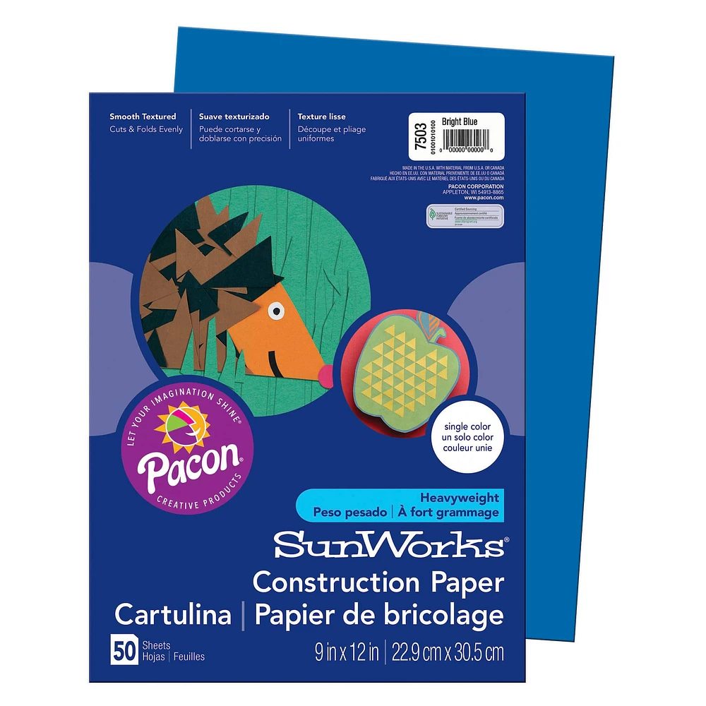 SunWorks® Construction Paper, 9" x 12