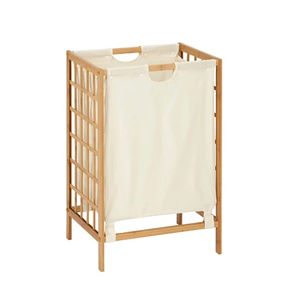 Honey Can Do Bamboo Grid Frame Hamper