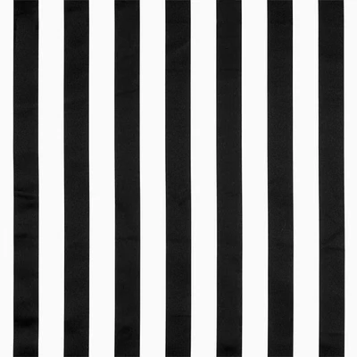 Black/White Stripe Matte Satin