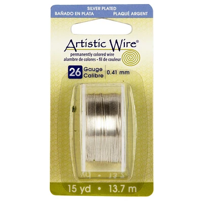 8 Pack: Artistic Wire® Silver Plated 26 Gauge