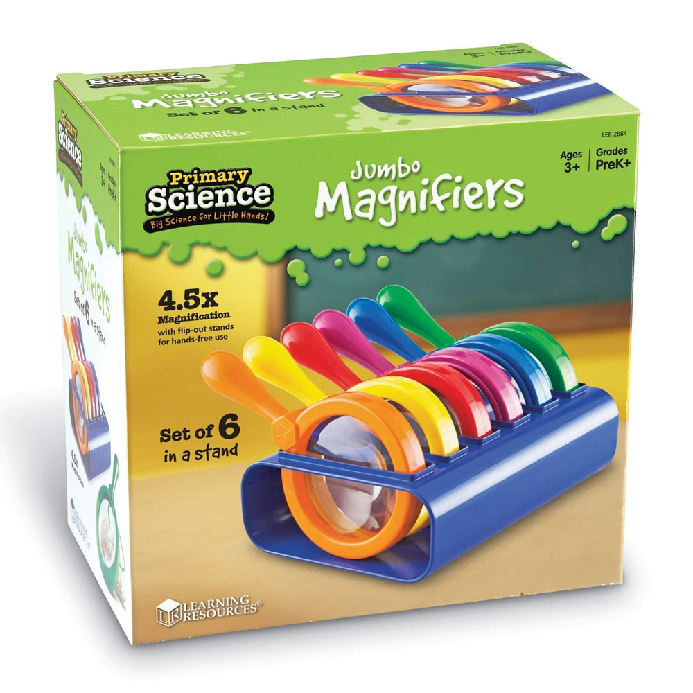 Primary Science Jumbo Magnifiers, Set of 6