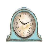 Aqua Metal Mantle Clock